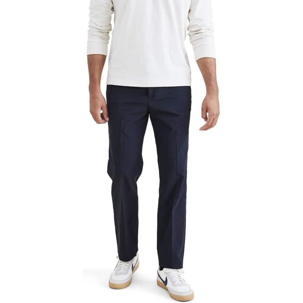 Dockers Signature Go Khaki 32x32 Men's Smart 360 Tech Straight Fit Pants Navy